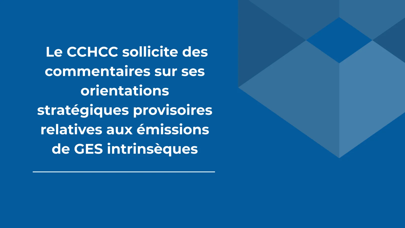 CCHCC - GES Commentaires